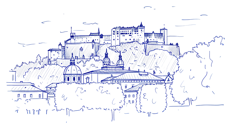 Hohensalzburg Fortress Sketch