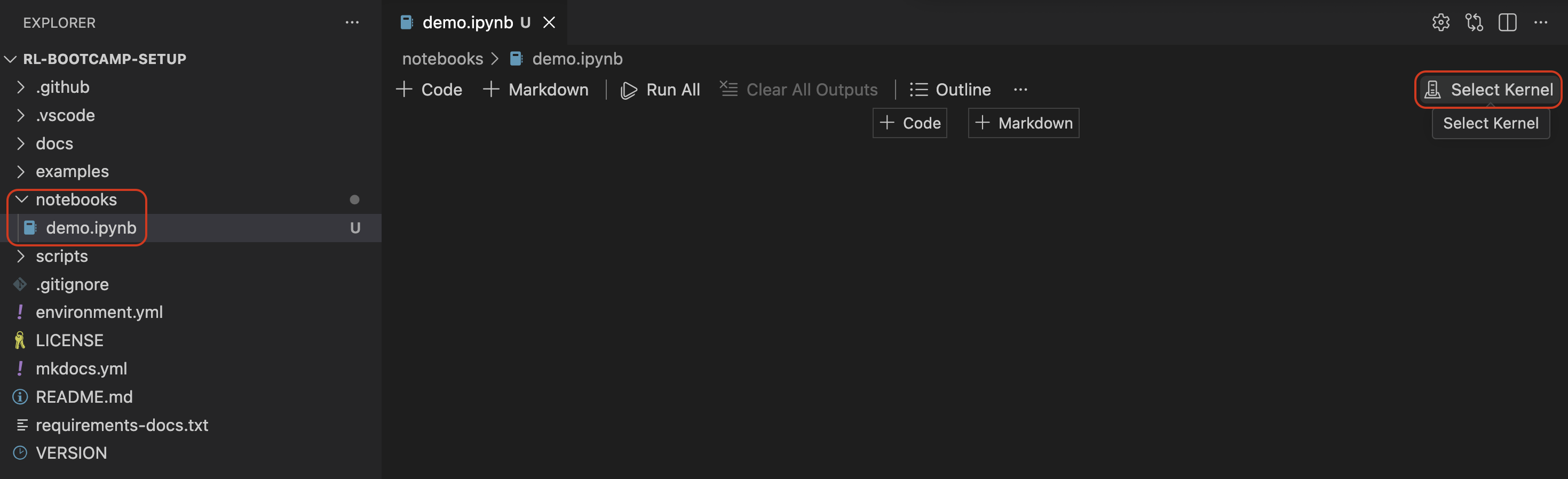 Kernel selection — step 1